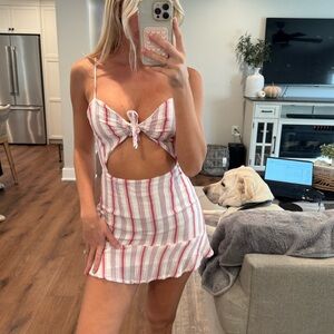 Tobi : XS stripped red dress